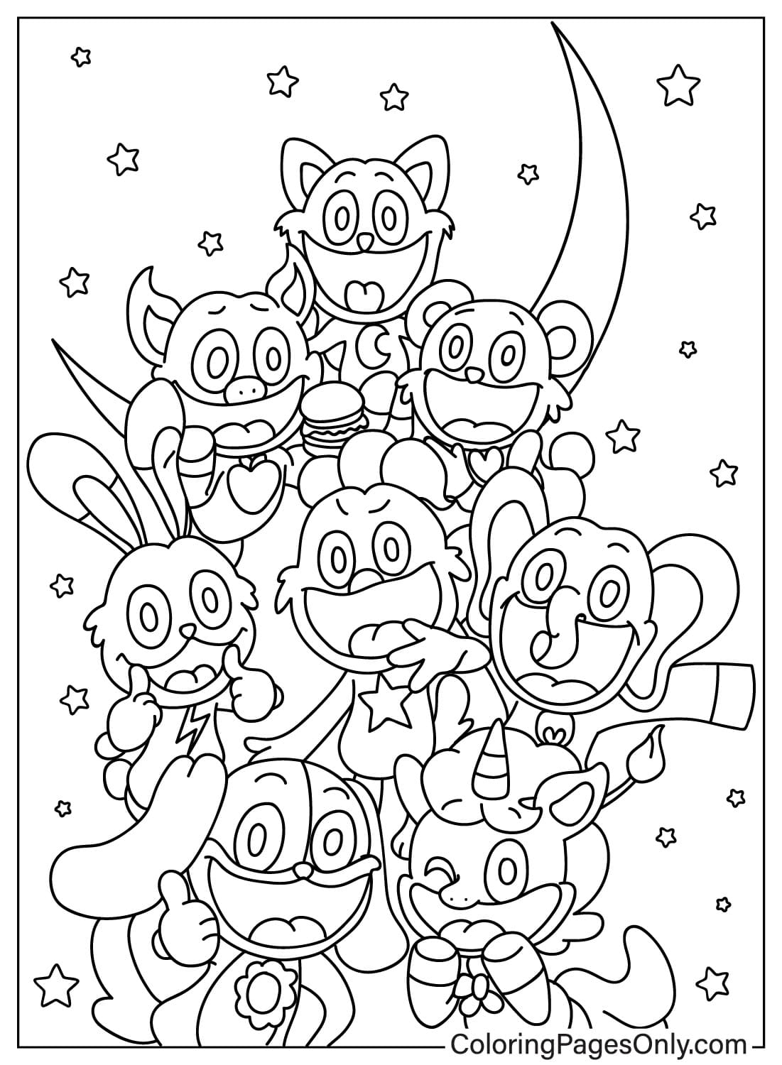 61 Smiling Critters Coloring Pages ColoringPagesOnly