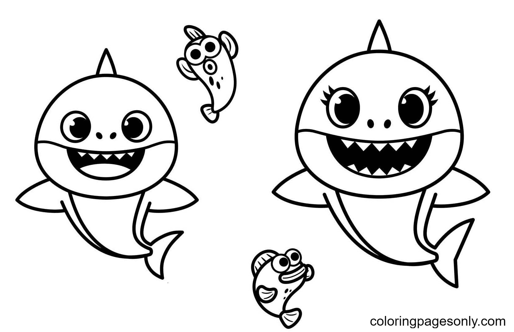 63 Baby Shark Coloring Pages ColoringPagesOnly