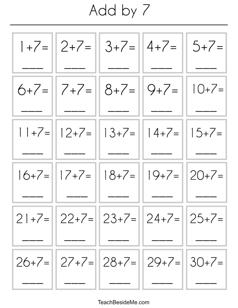 Addition Practice Worksheets Teach Beside Me