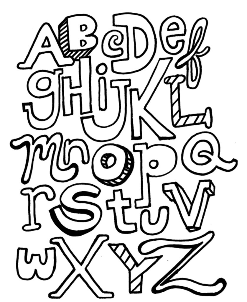 Write Letters Coloring Coloring Letters - Printable Coloring Free