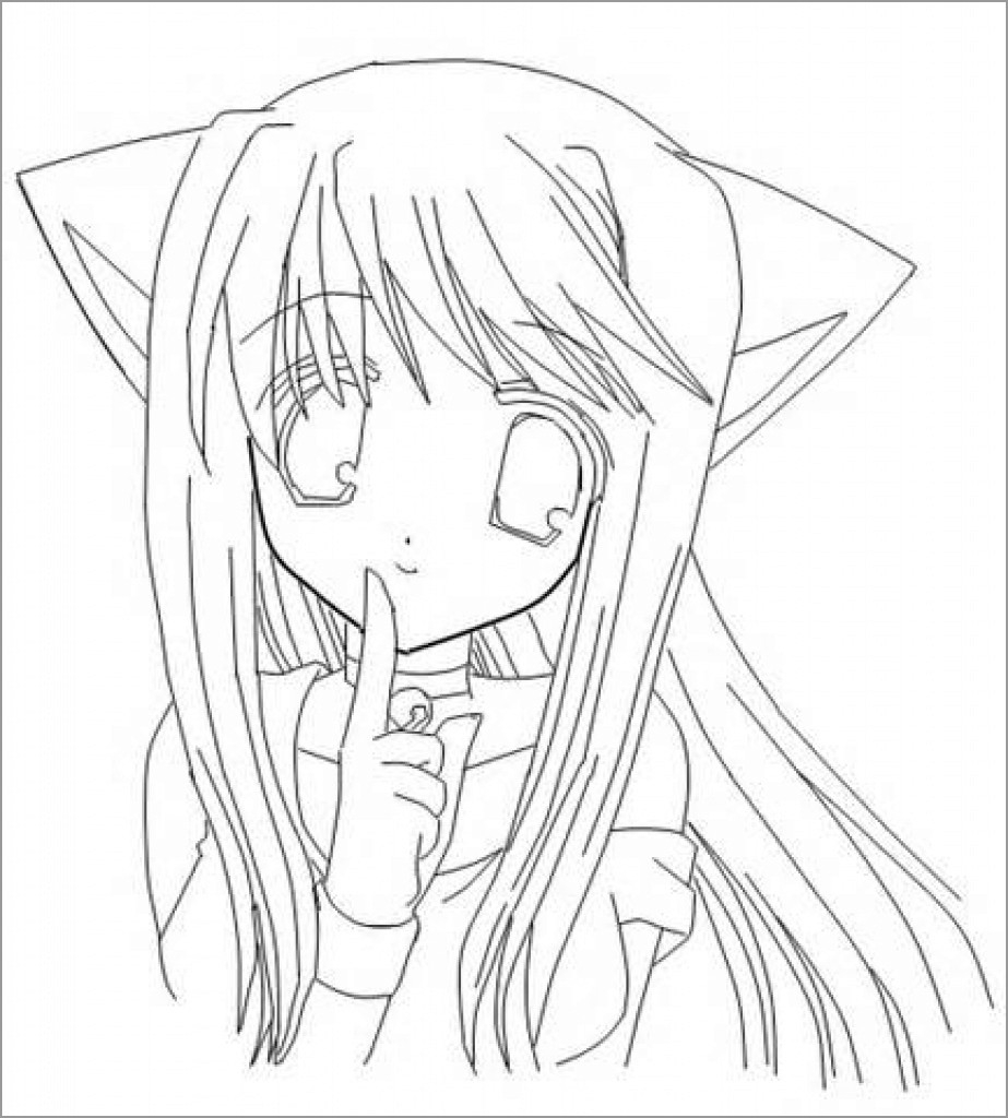 Anime Girl Coloring Pages ColoringBay