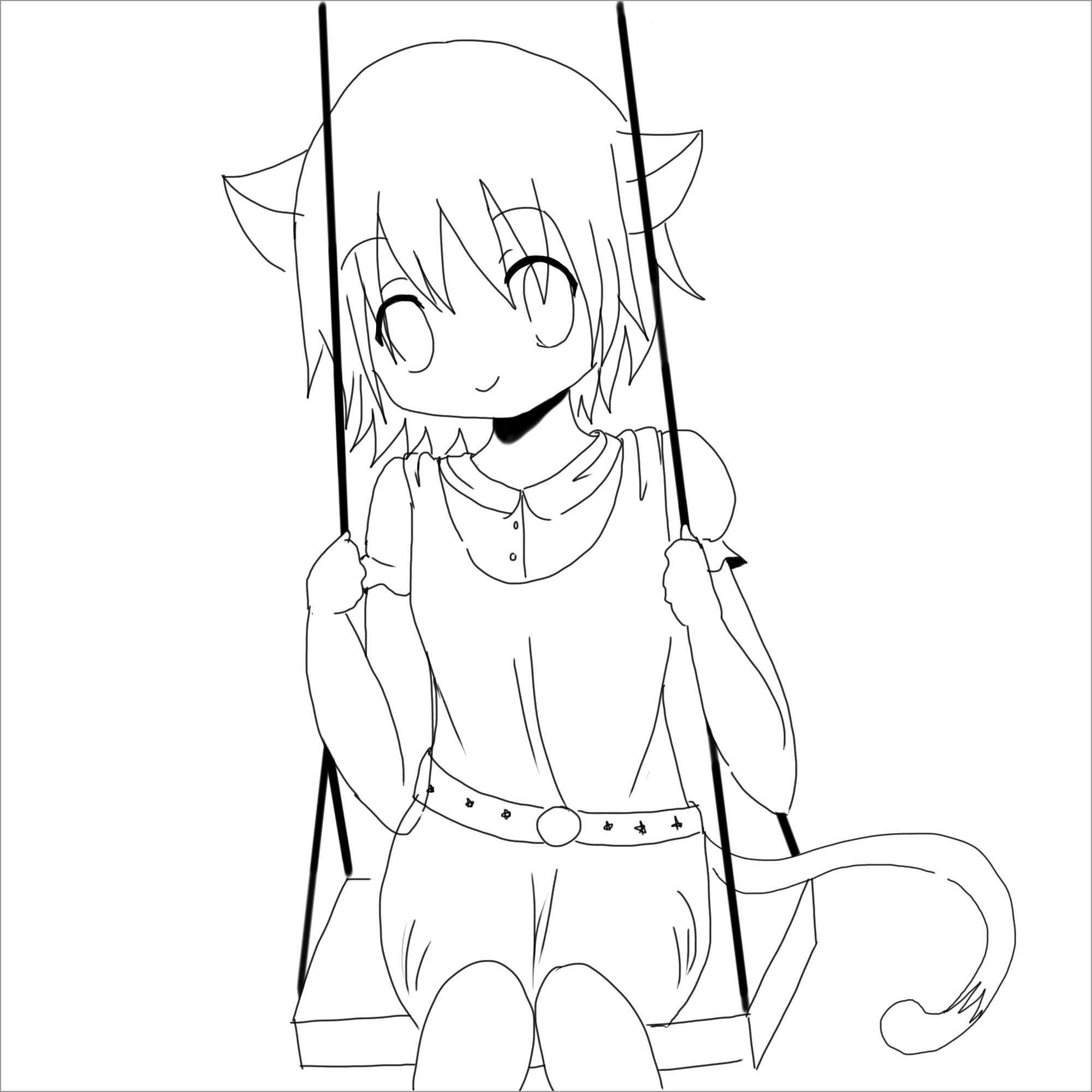 Anime Girl Coloring Pages To Print ColoringBay
