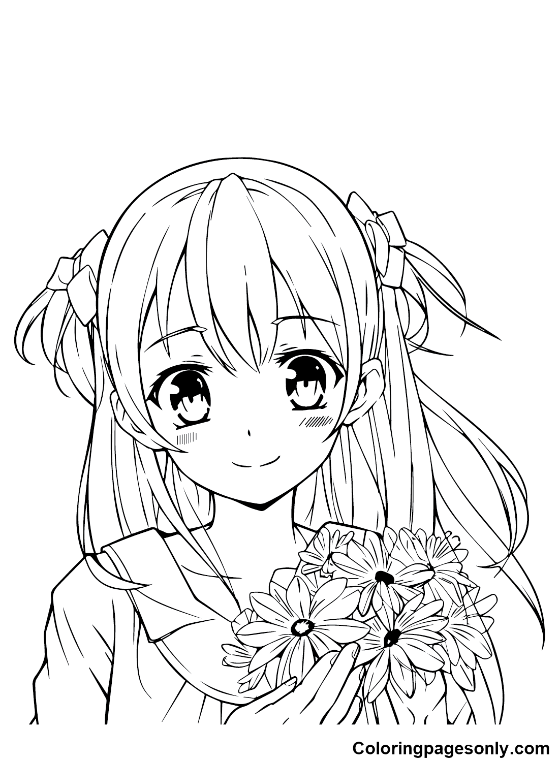 Anime Girl Pictures Coloring Page Free Printable Coloring Pages