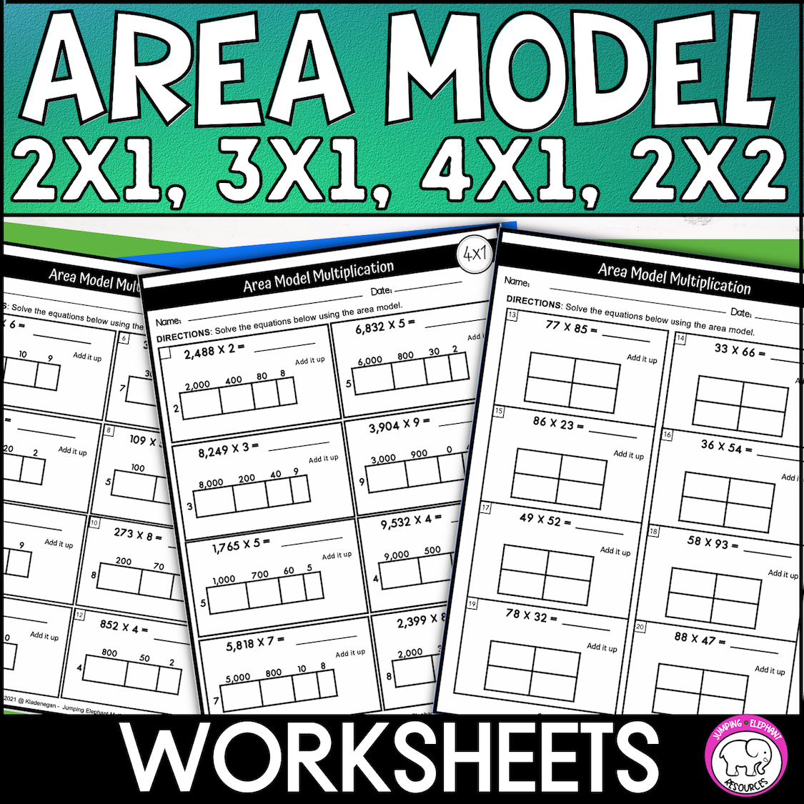 Area Model Multiplication Worksheets Worksheets Library