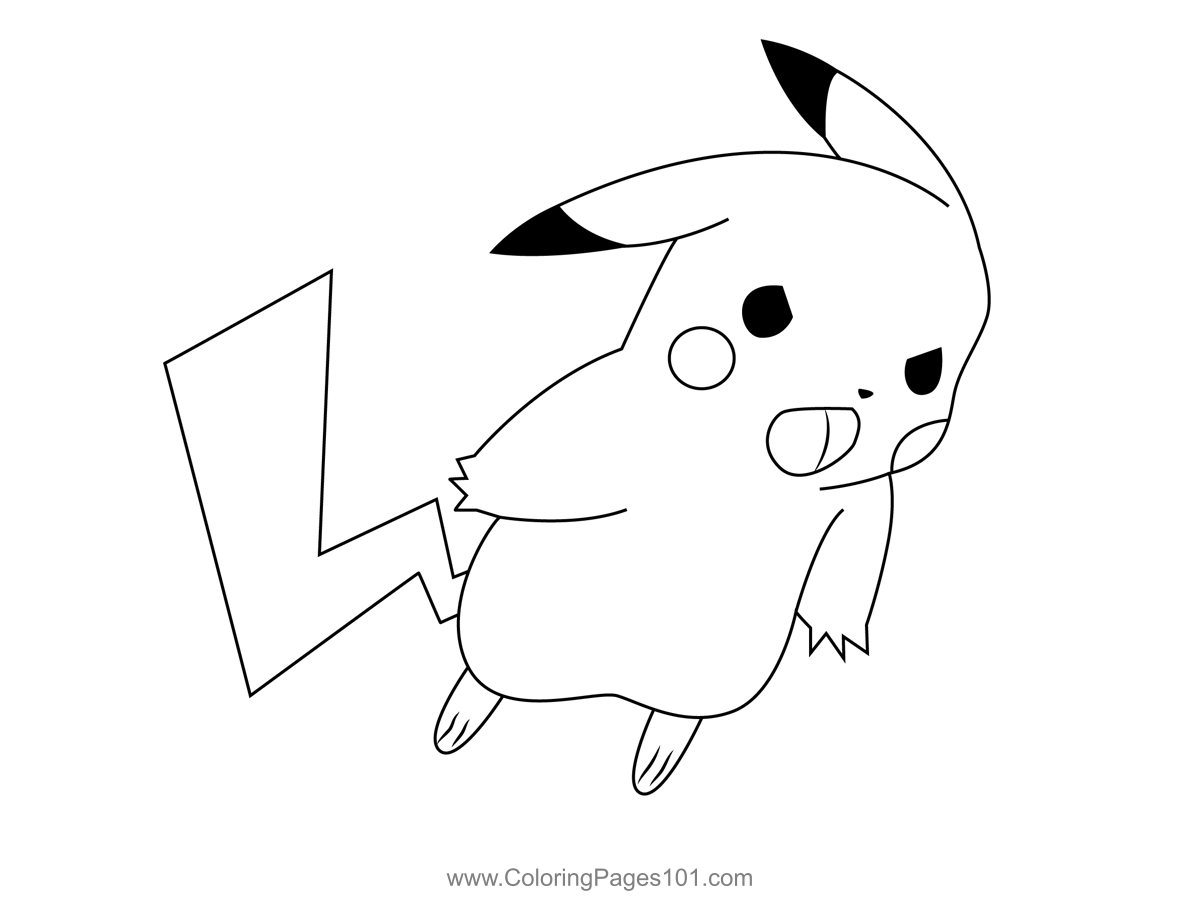 Ash 39 s Pikachu Coloring Page For Kids Free Pikachu Printable Coloring 