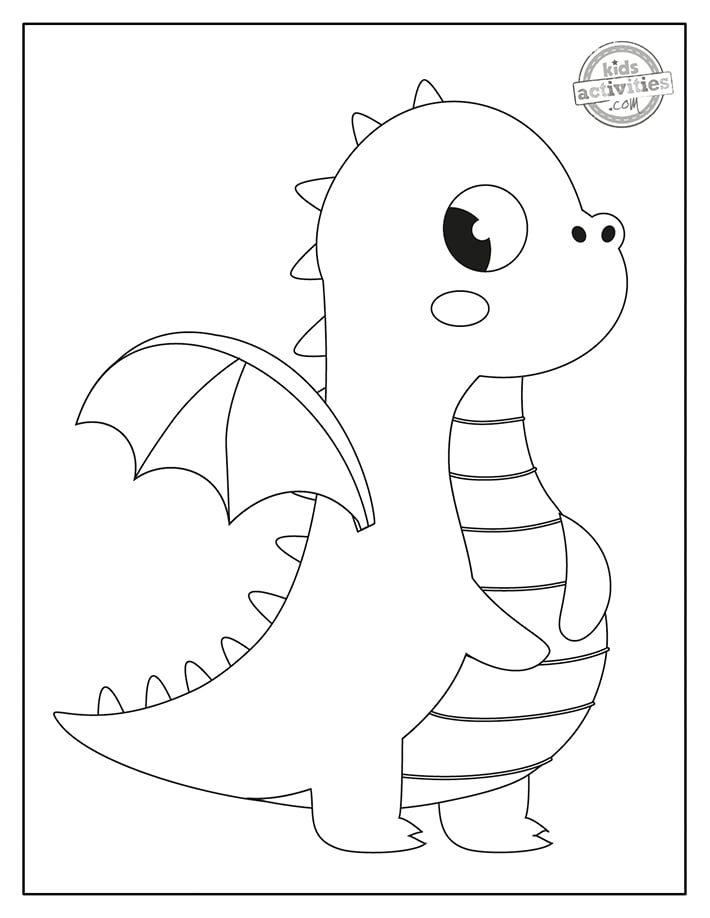 Baby Dragon Coloring Sheet