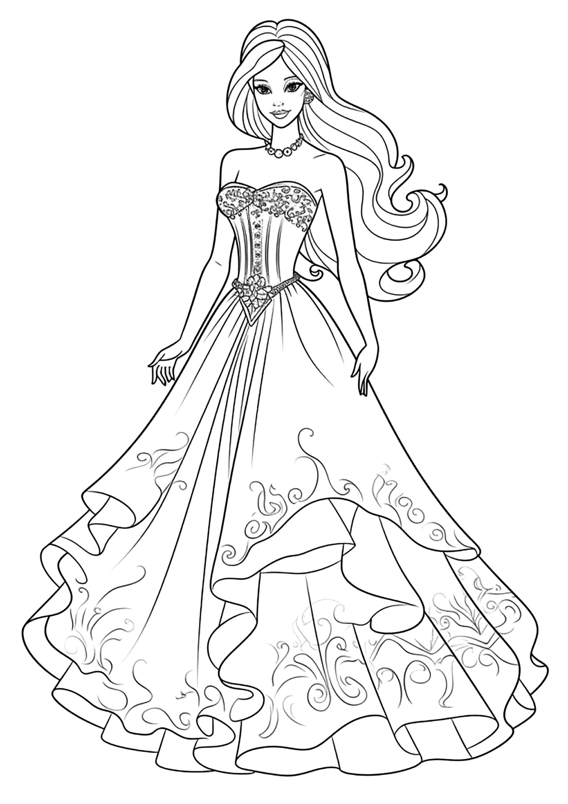 Barbie Images For Colouring Pages Infoupdate