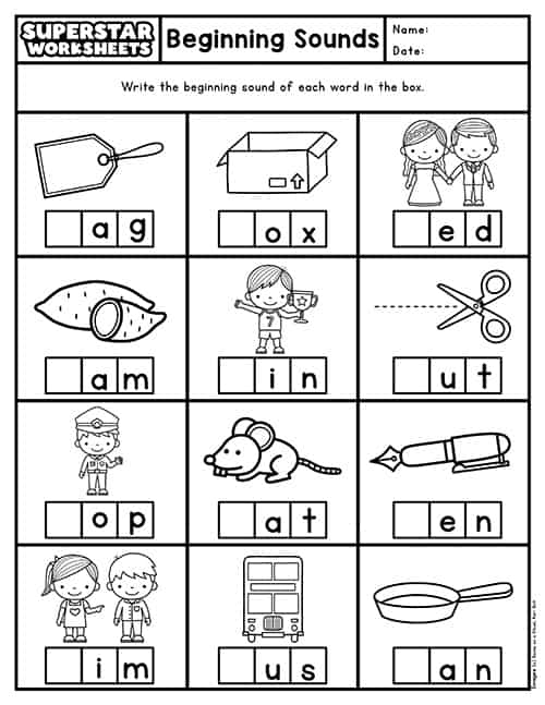 Beginning Sounds Worksheets Superstar Worksheets Worksheets Library