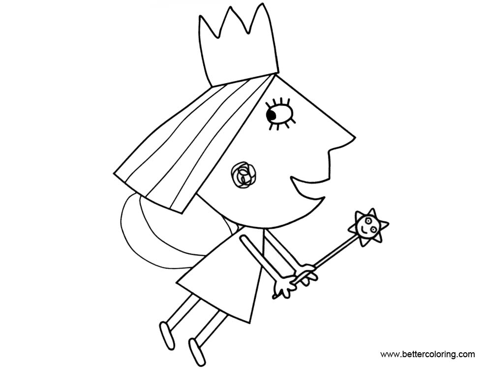 Ben And Holly Coloring Pages Flying Free Printable Coloring Pages