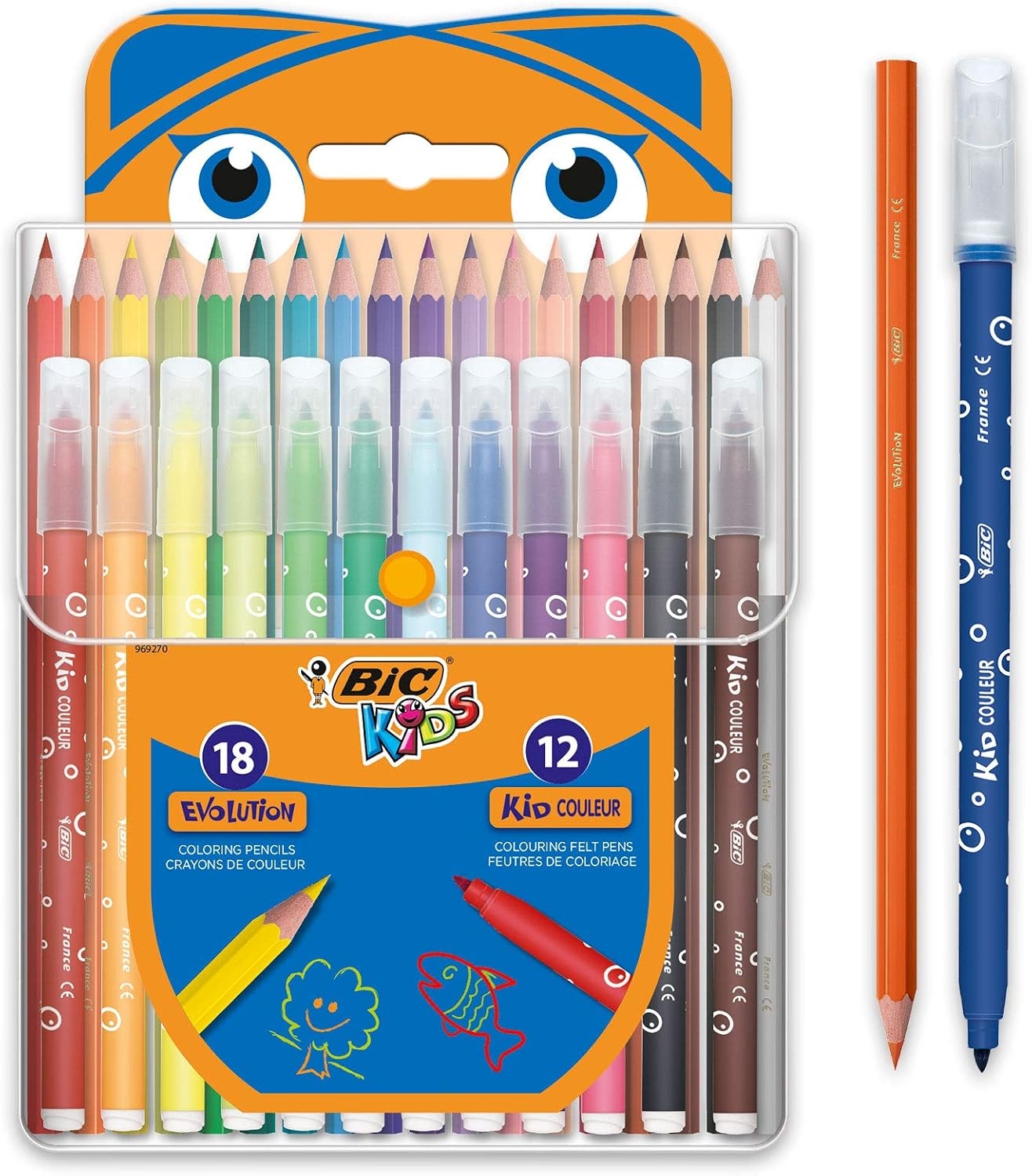 BIC Kids Colouring Set Case Of 30 Colouring Products 18 Pencils And 