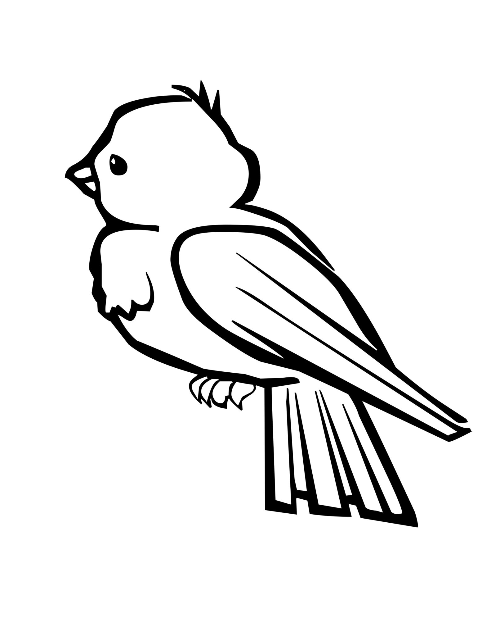 Bird Coloring Pages - Printable Coloring Free