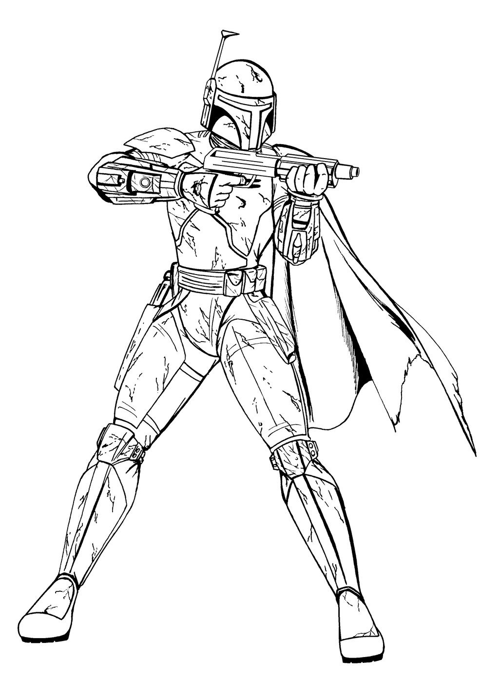 Boba Fett Star Wars Coloring Pages For Kids