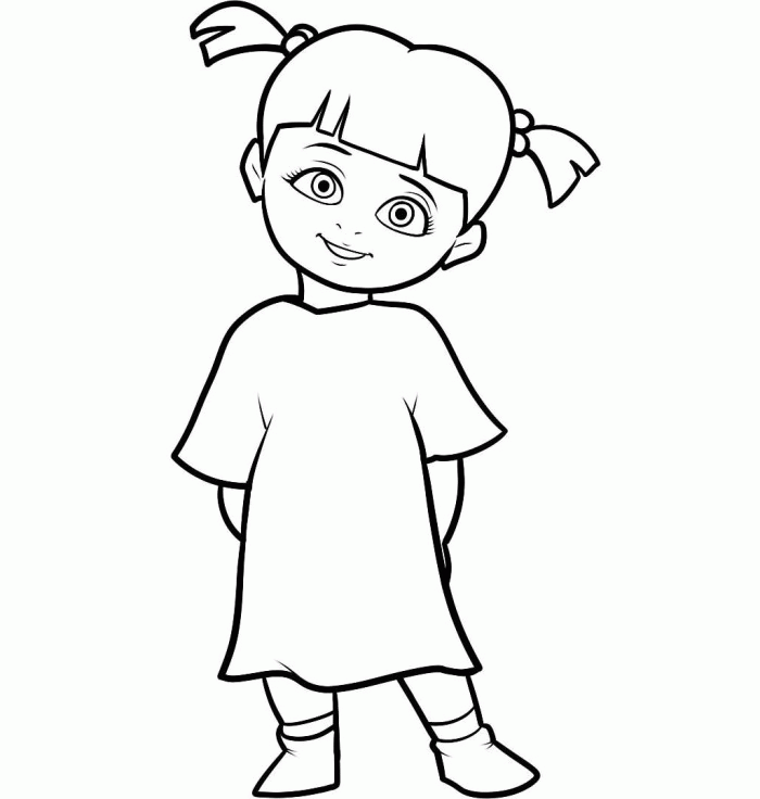 Boo From Monsters Inc Coloring Pages Coloring Home