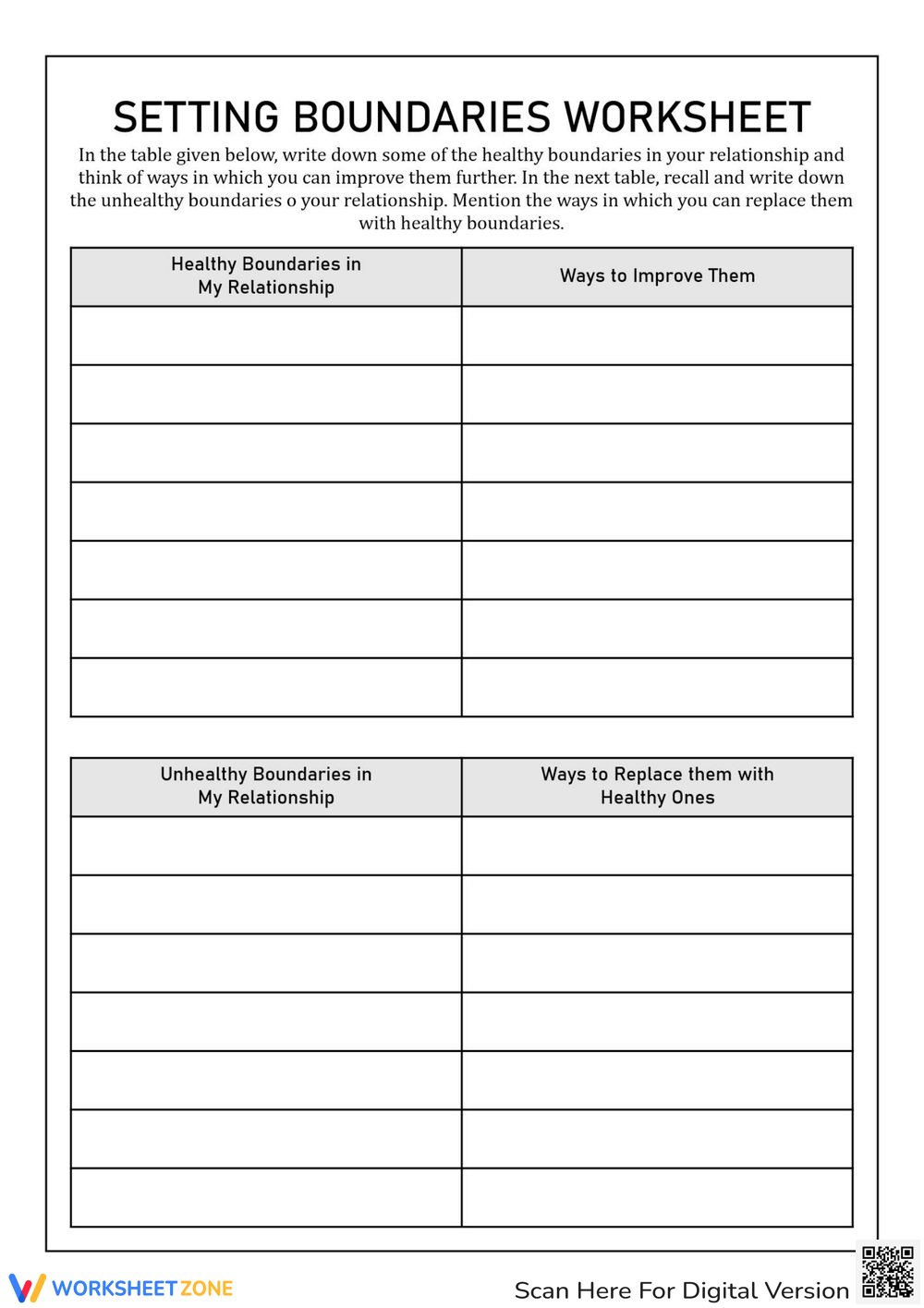 Boundaries Worksheet Example Free PDF Download Worksheets Library