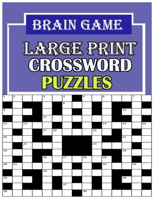Brain Game Large Print Crossword Puzzle Book Paperback Towne 