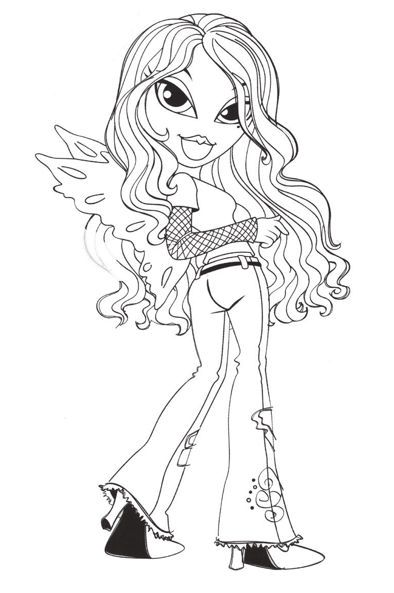 Bratz Jade Coloring Page Free Printable Coloring Pages