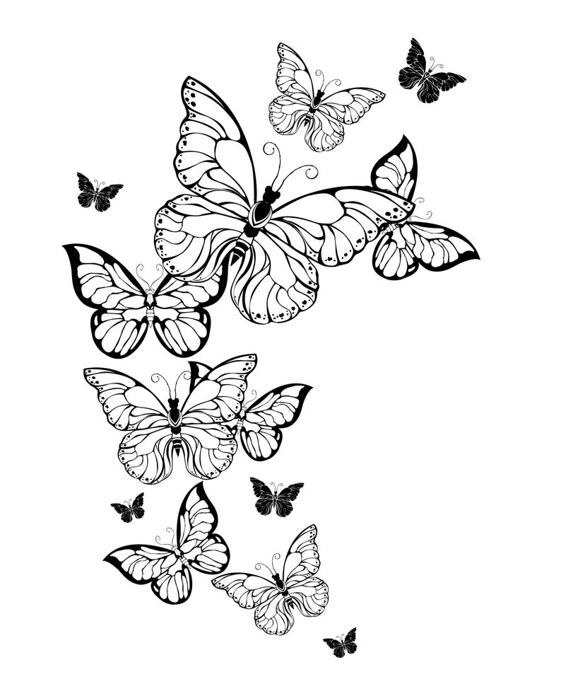 Butterfly Coloring Pages Butterfly Coloring Book For Adults Etsy Artofit