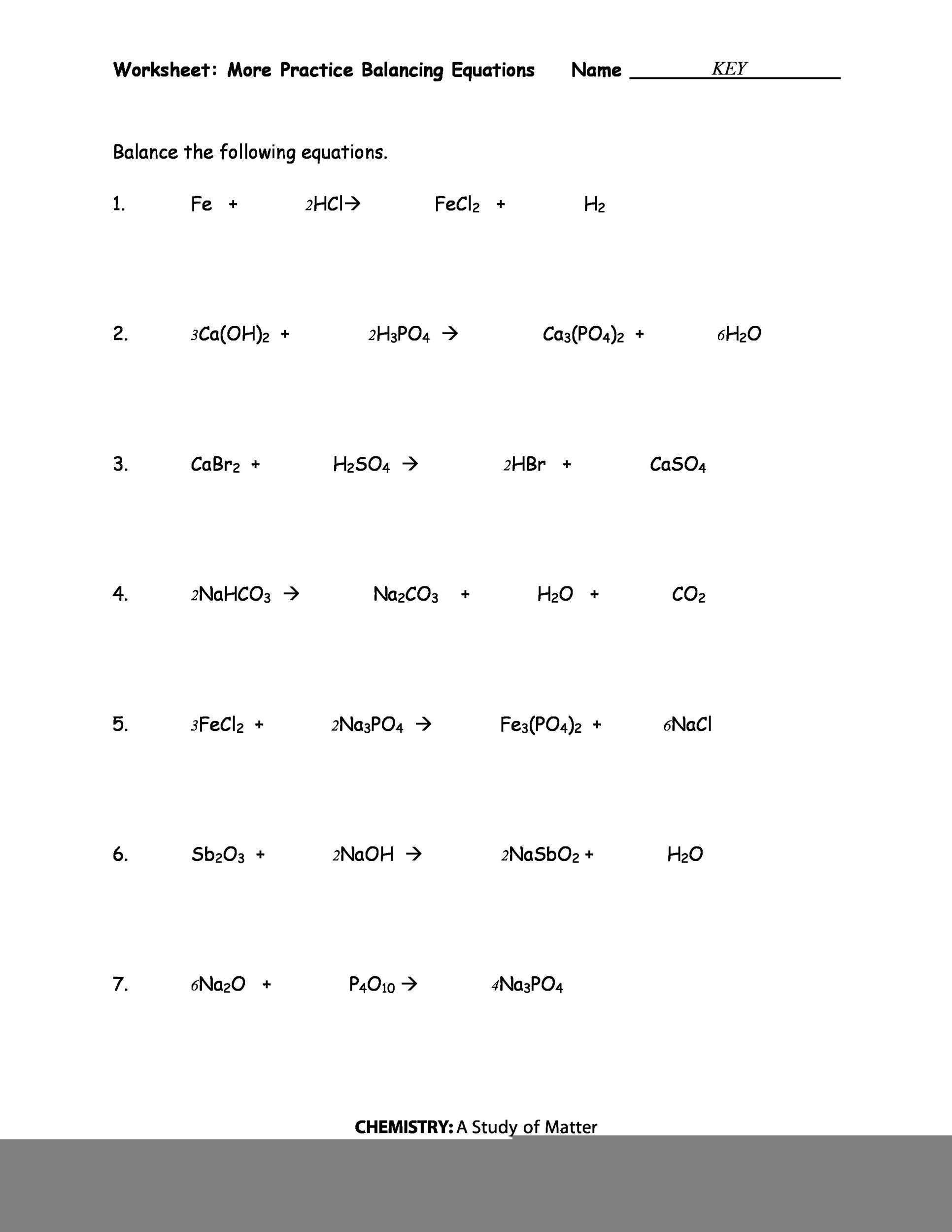 Chemistry Balancing Combustion Equations Worksheet Chemistryworksheet