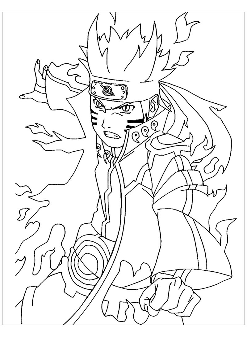 Chibi Naruto Coloring Page Anime Coloring Pages