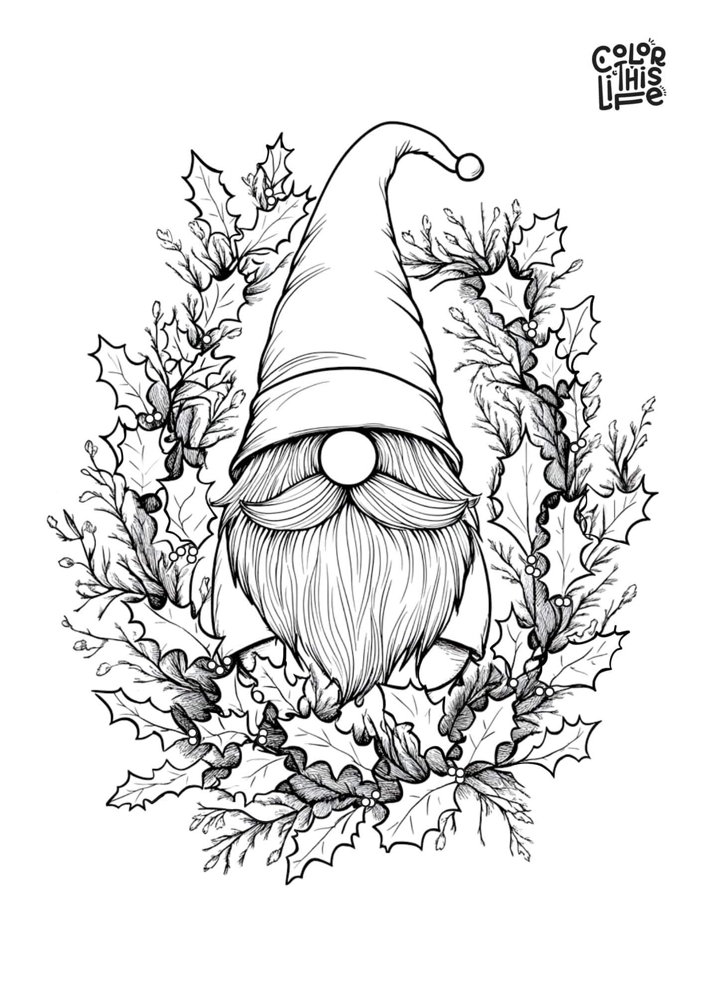 Christmas Wreath Coloring Pages Free Printable 