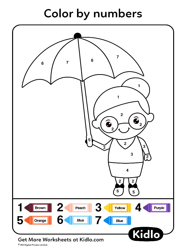 Color By Numbers Coloring Pages Worksheet 81 Kidlo
