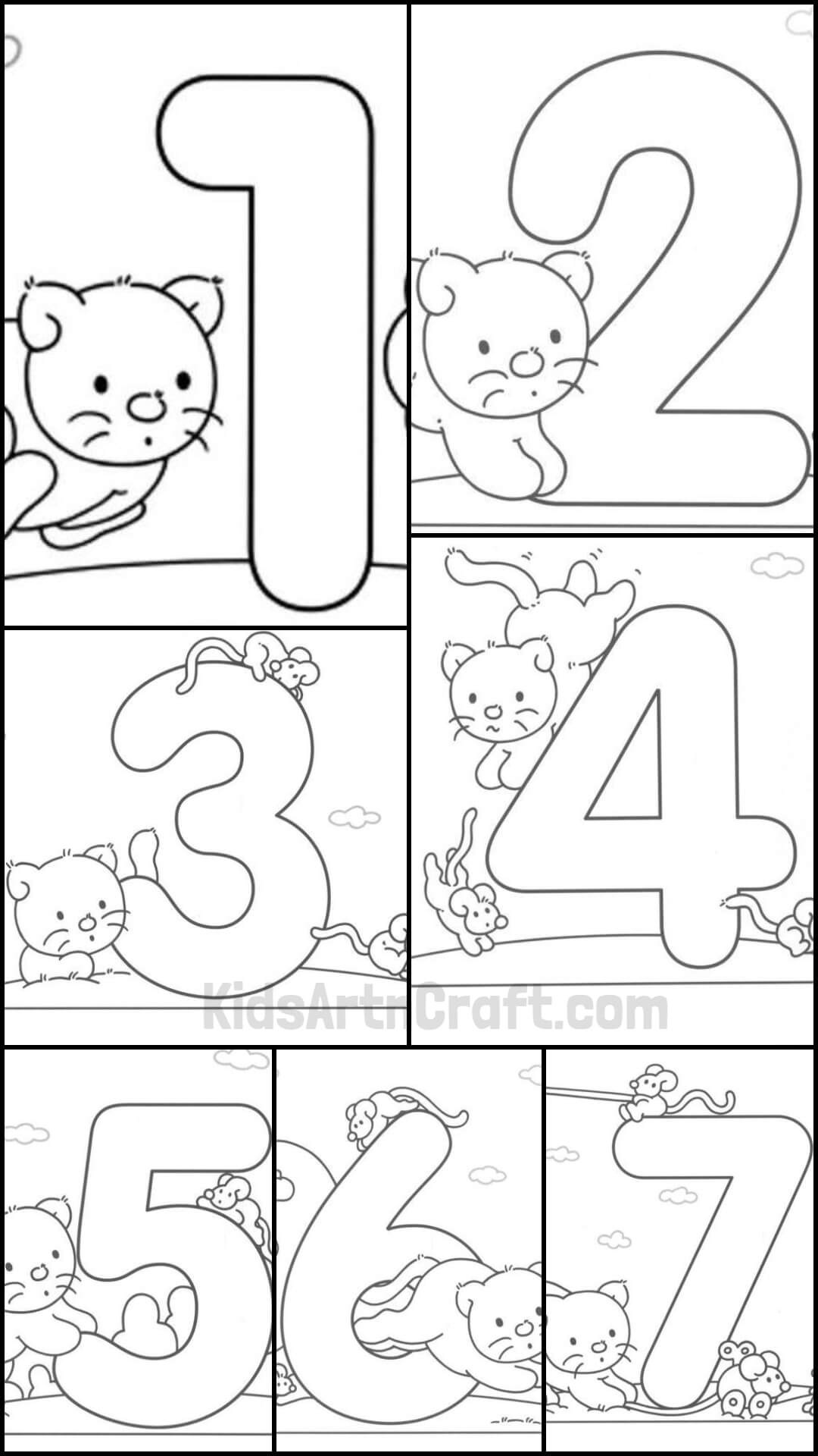 Color The Number 1 Preschool Number Worksheet Worksheets Library