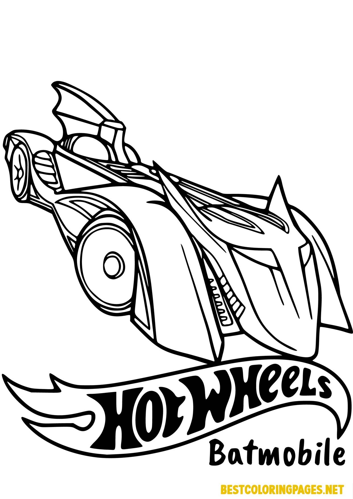 Coloring Book Hot Wheels Batmobile Free Printable Coloring Pages