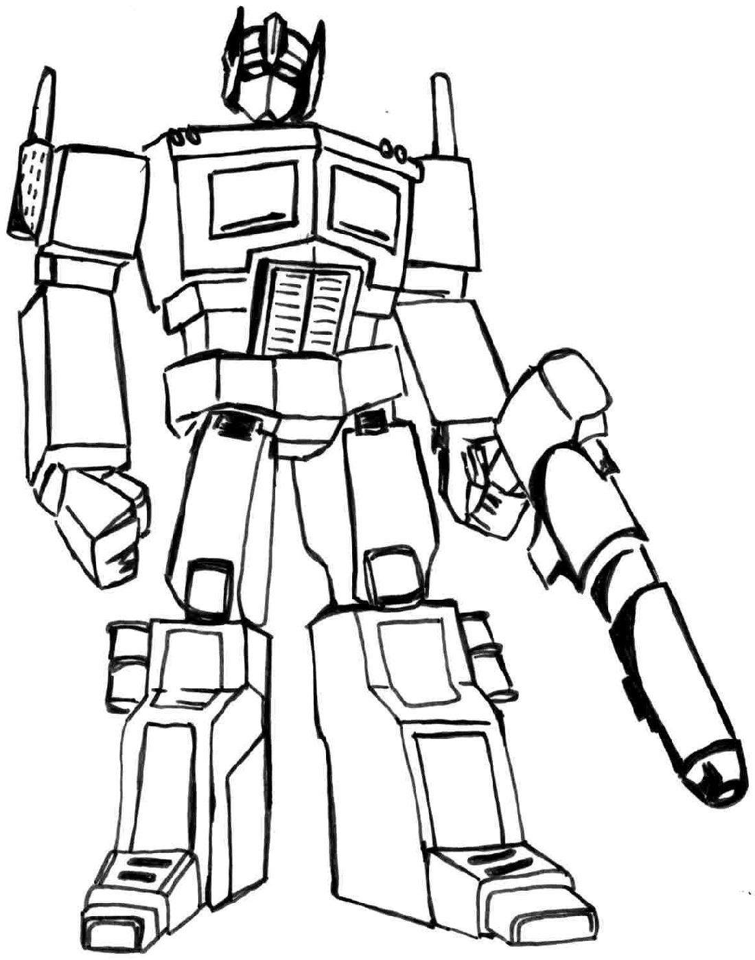 Coloring Page Optimus Prime 279 SVG File For Cricut