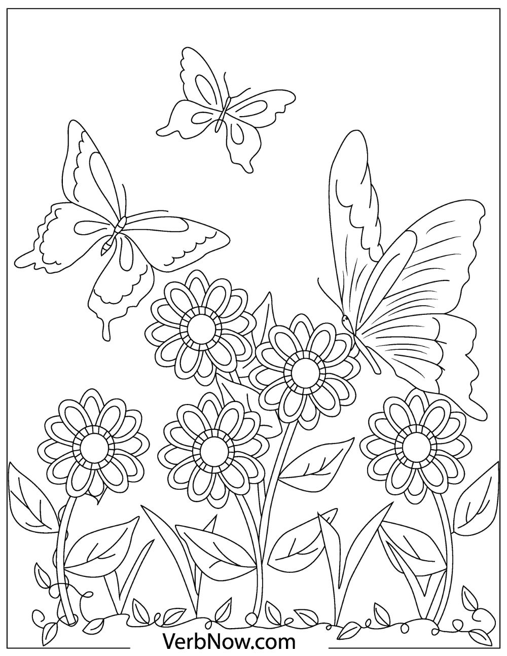 Coloring Pages Flowers And Butterflies Butterflies Homecolor