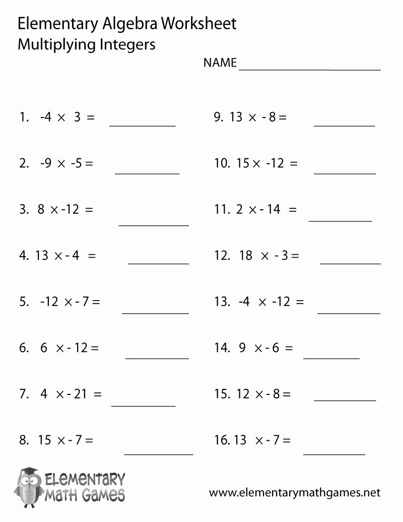 Common Core Integers Worksheets 7th Grade Math Multiplying And