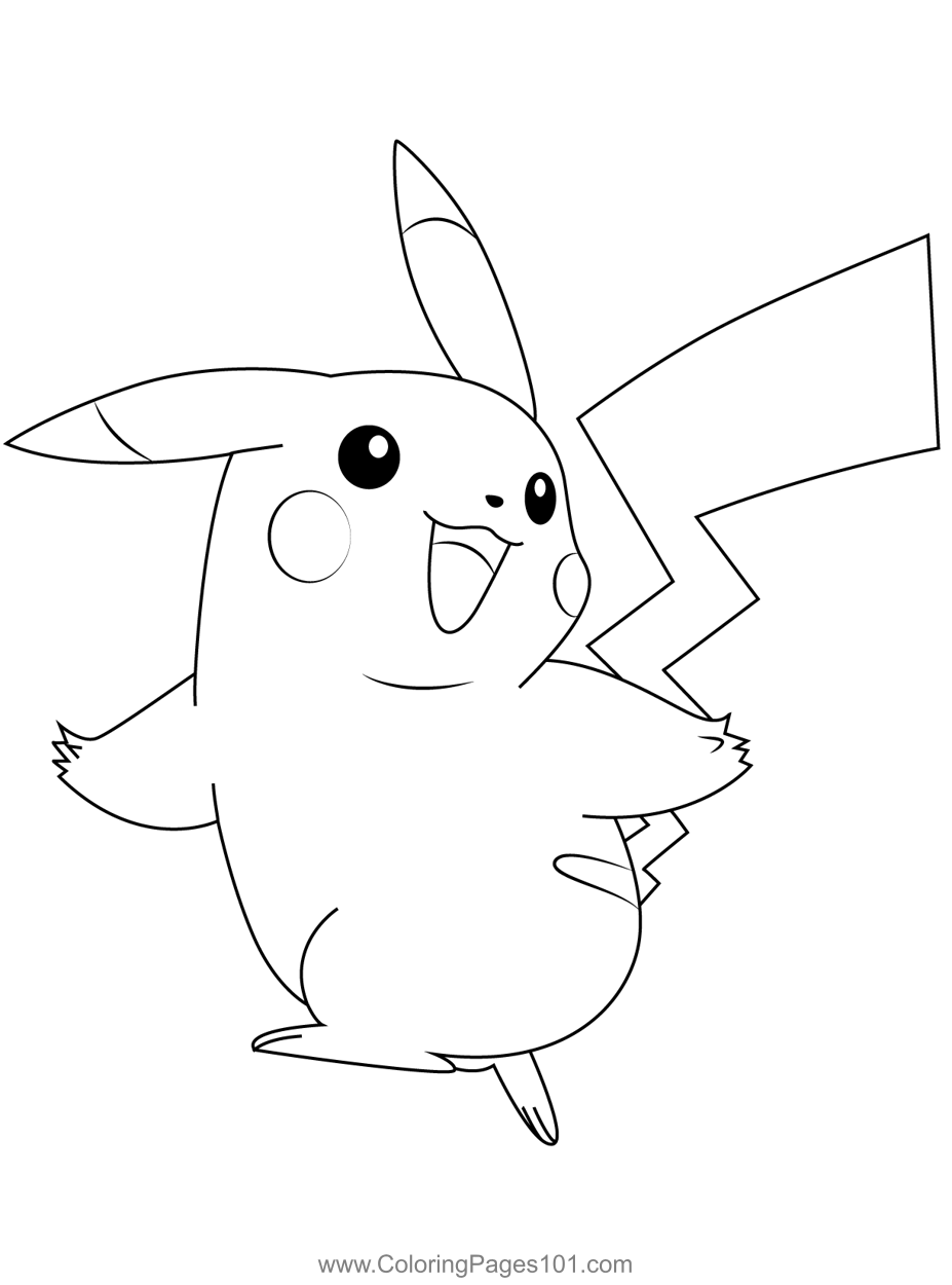Cool Pikachu Coloring Page For Kids Free Pikachu Printable Coloring 