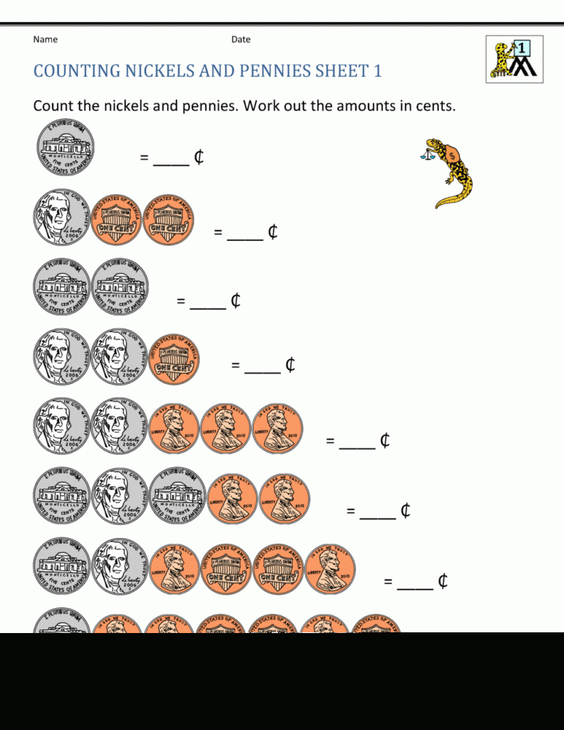 Counting Money First Grade Worksheets CountingWorksheets