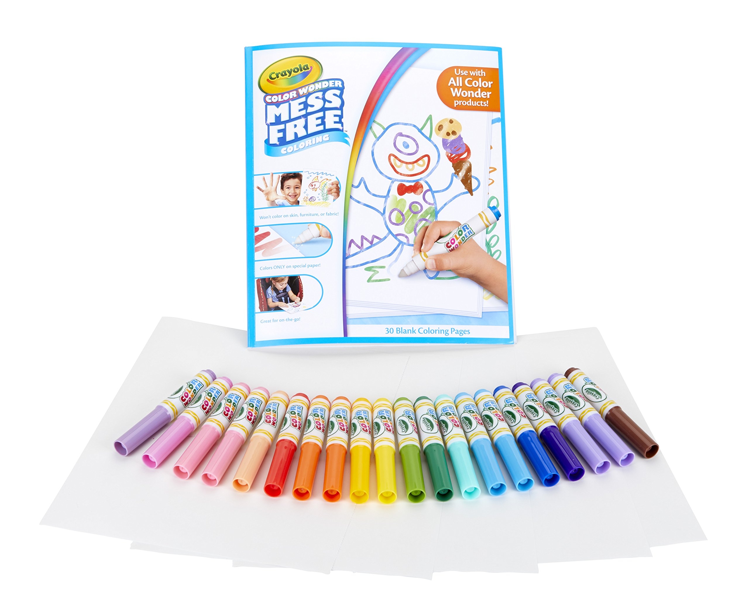 Crayola Color Wonder Mess Free Coloring Kit 80pc Toddler Toys Gift 