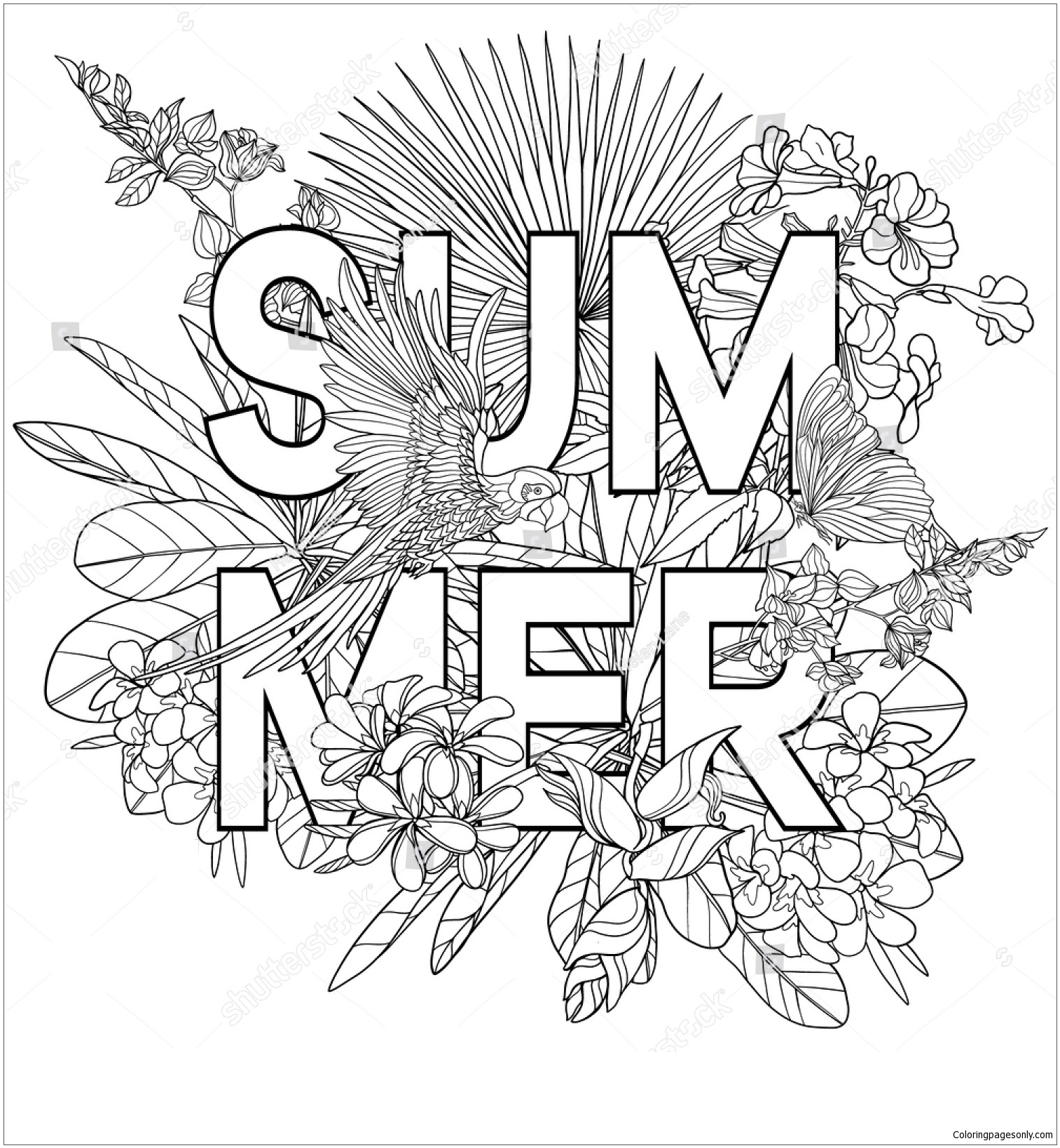Crayola Summer Coloring Pages