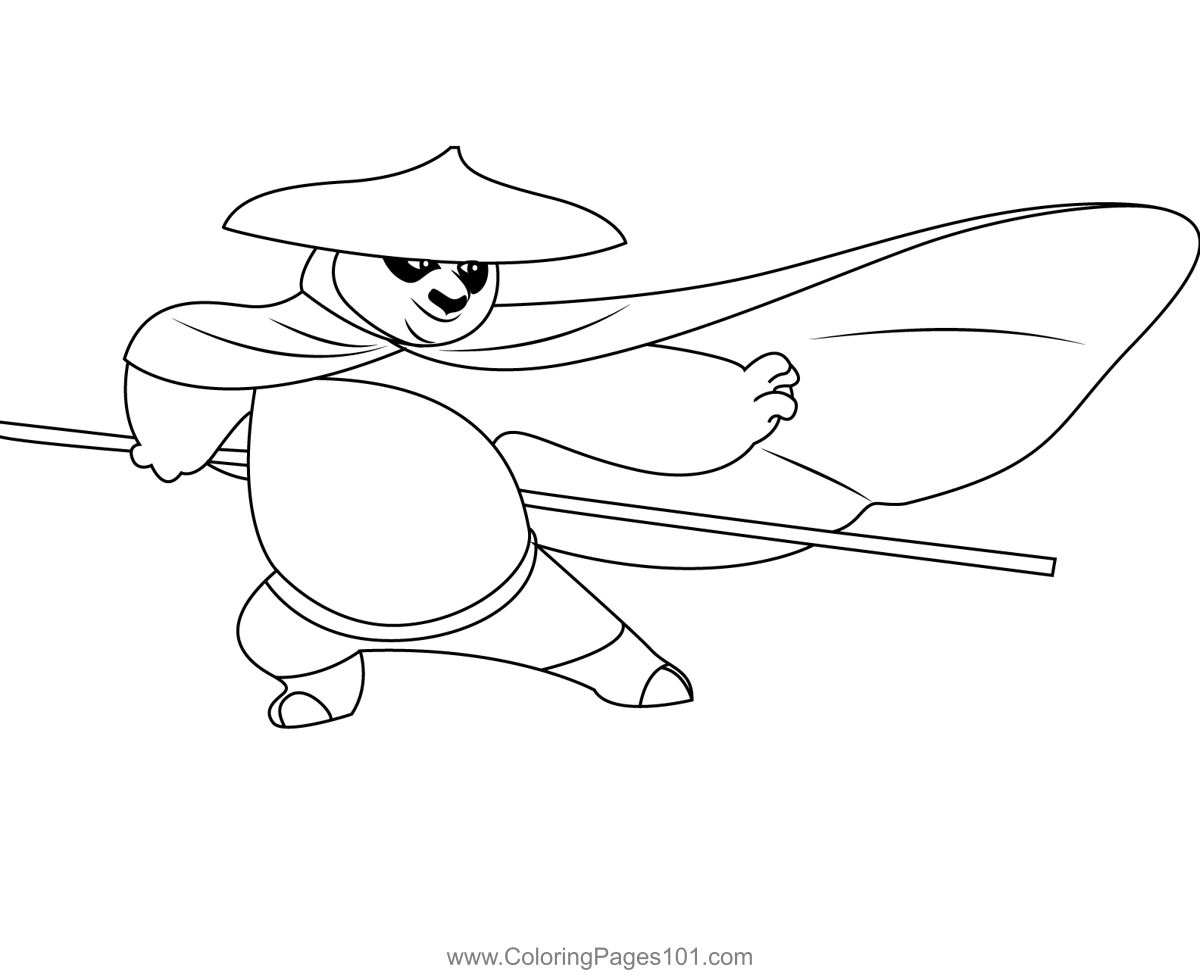 Cut Panda Coloring Page For Kids Free Kung Fu Panda 2 Printable 