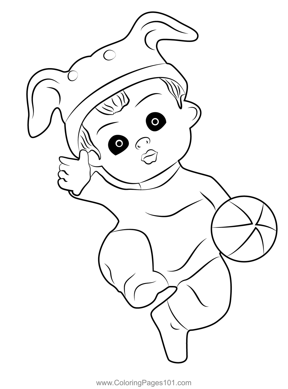Cute Baby Coloring Page For Kids Free Babies Printable Coloring Pages 