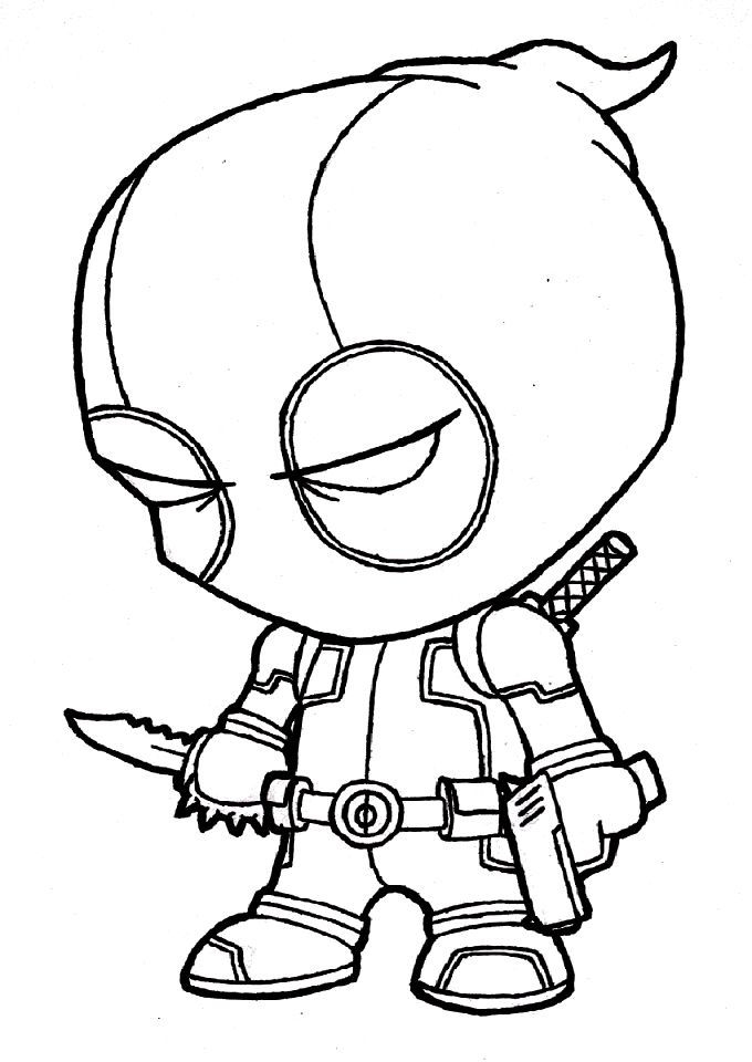 Cute Deadpool Coloring Page Free Printable Coloring Pages For Kids