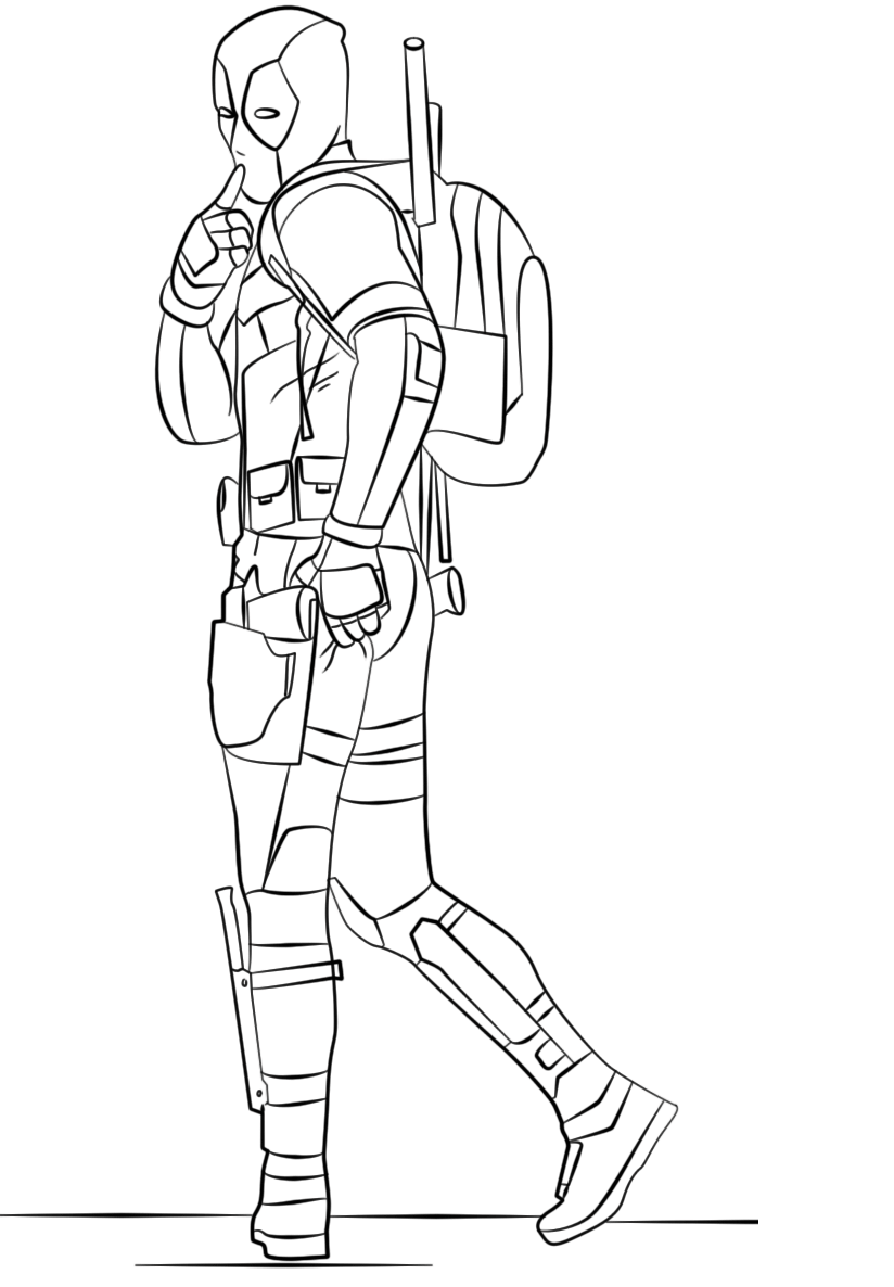 Cute Deadpool Coloring Page Free Printable Coloring Pages For Kids