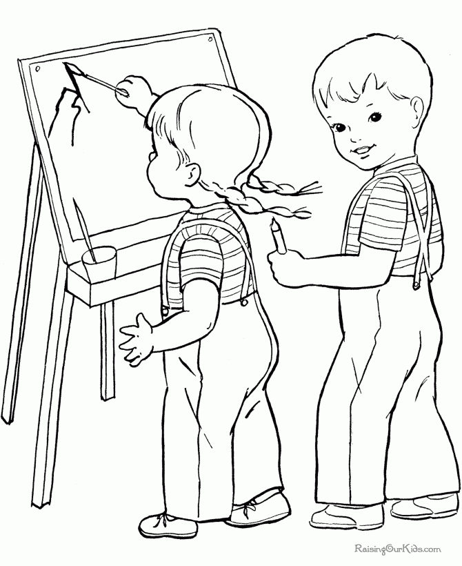 Cute Kids Coloring Pages 035