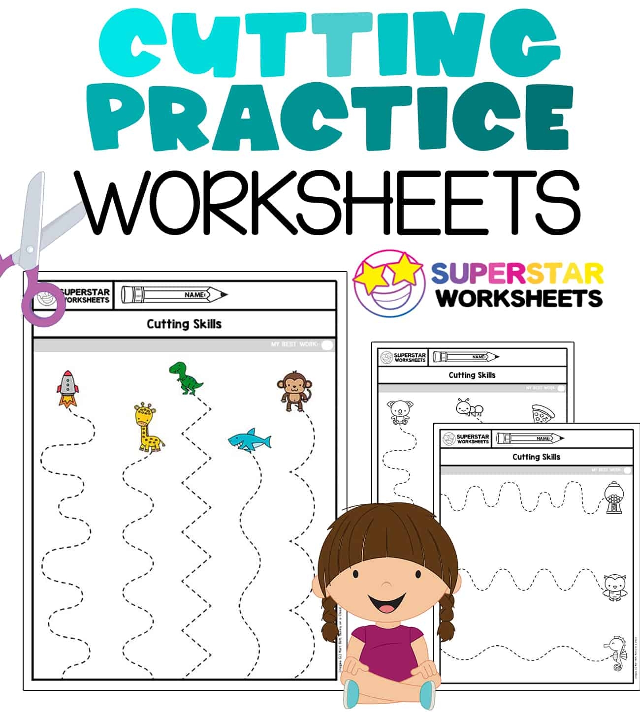 Cutting Practice Worksheets Superstar Worksheets