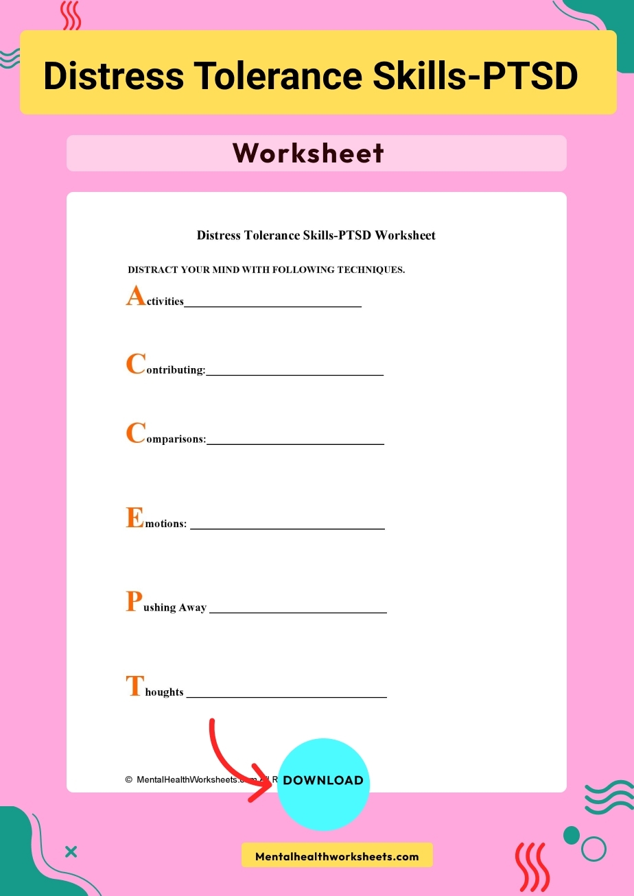 Dbt Ptsd Worksheets Mental Health Worksheets DBT Worksheets