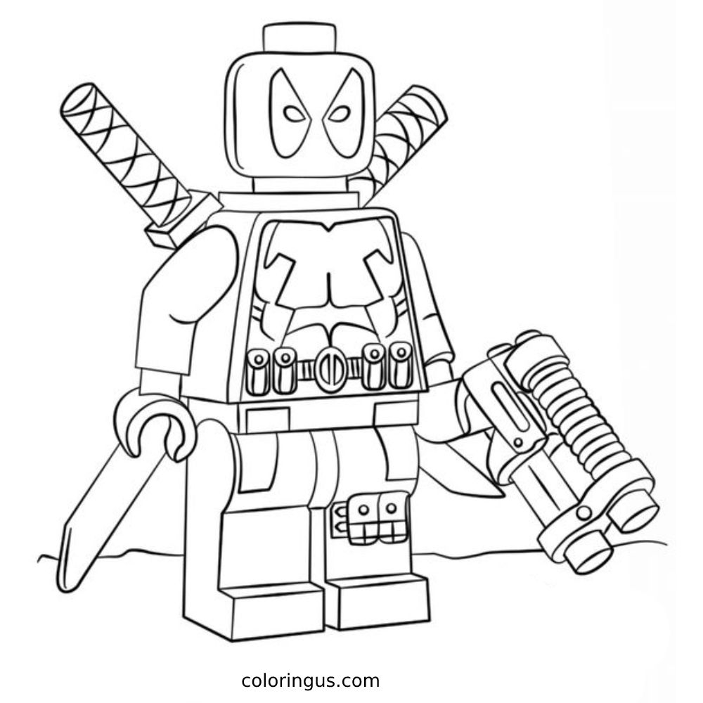 Deadpool Coloring Pages Free Printable PDF 