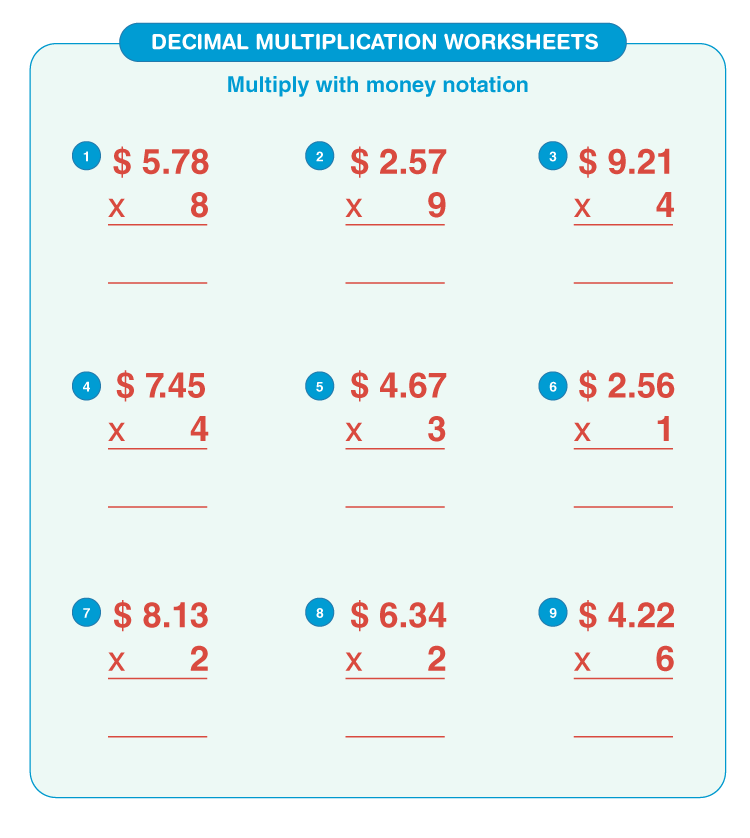 Decimal Multiplication Worksheets Practice And Master The Skill With 
