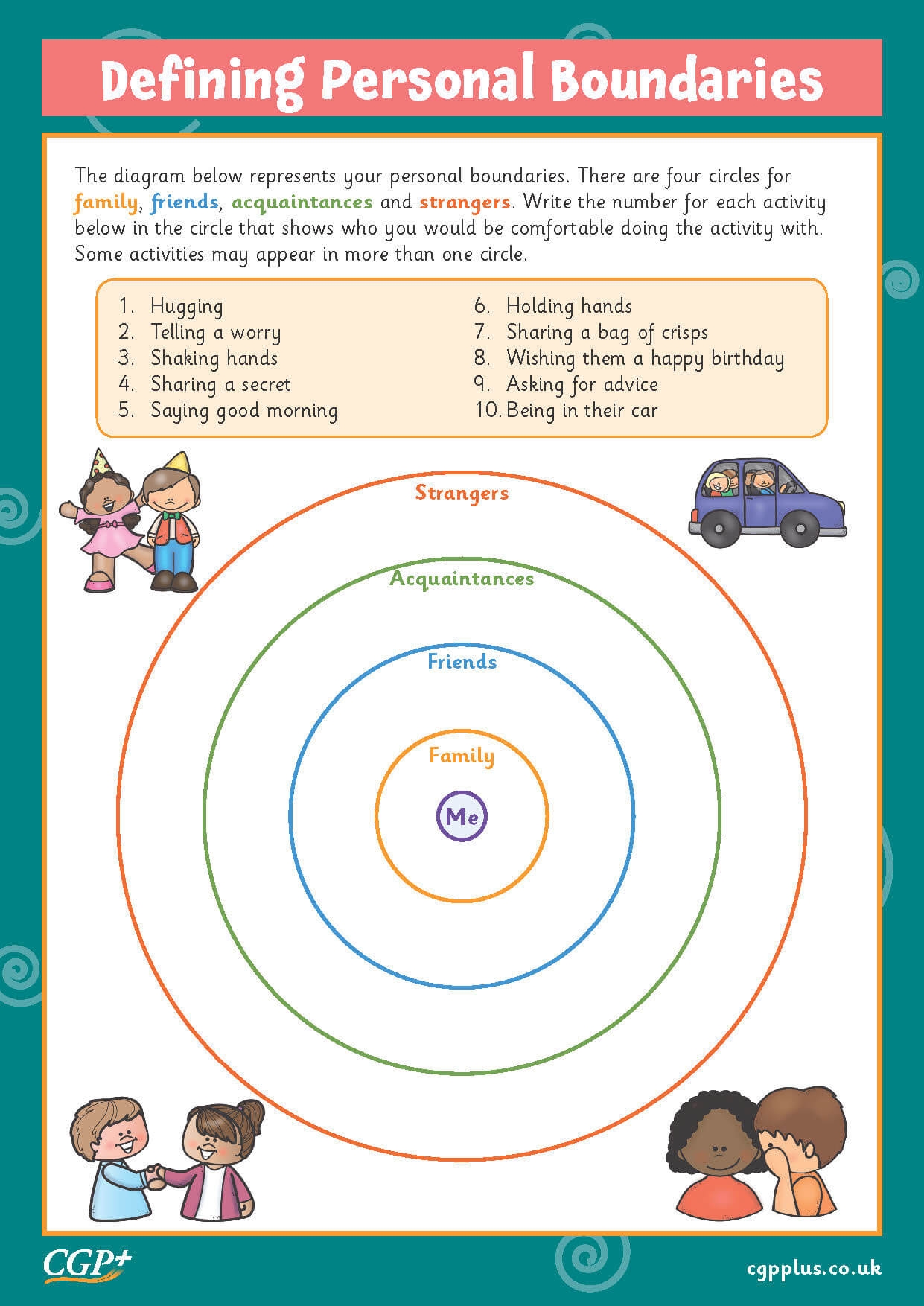 Defining Personal Boundaries Years 3 4 CGP Plus Worksheets Library