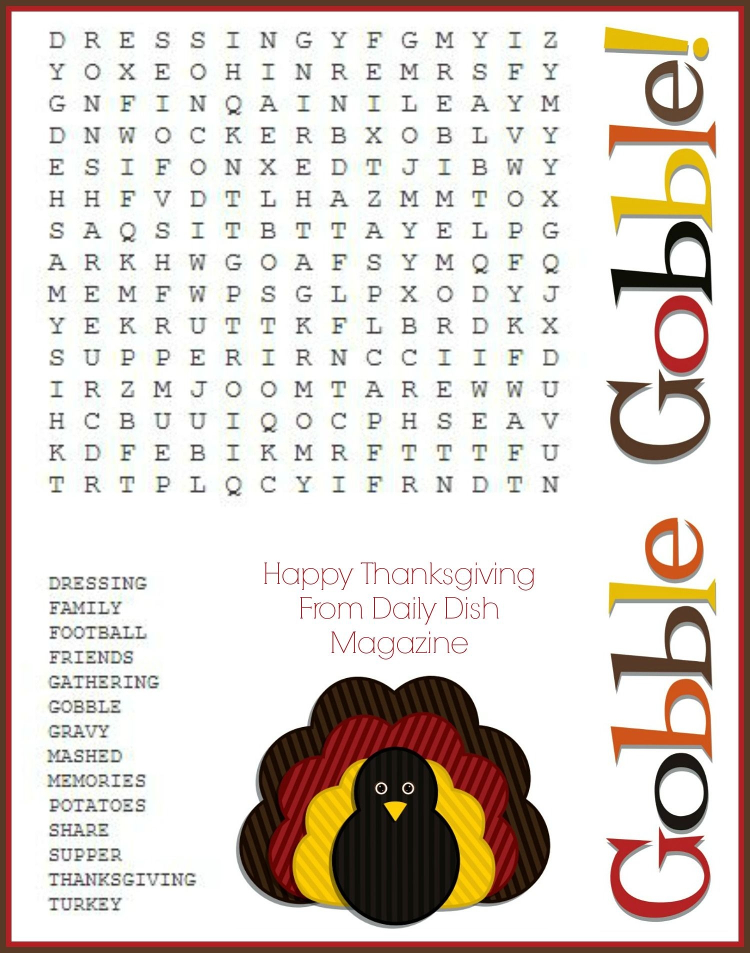 Difficult Thanksgiving Crossword Puzzles Printable Printable 