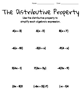 Distributive Property Worksheets Practice And Master Algebraic Skills