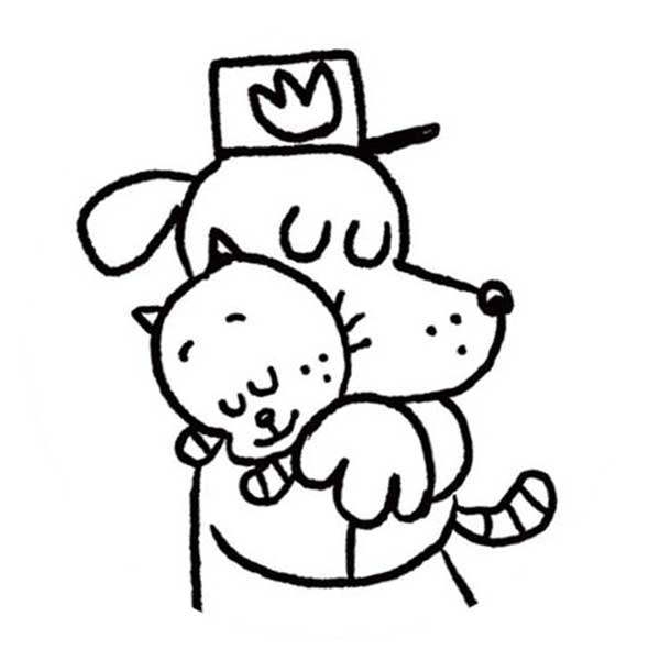 Dog Man Coloring Pages And Cat Free Printable Coloring Pages
