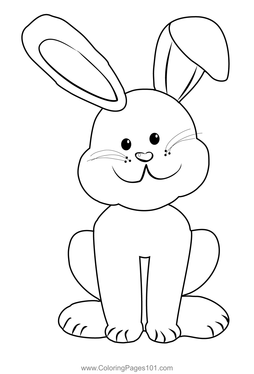 Easter Bunny Coloring Page For Kids Free Easter Printable Coloring 