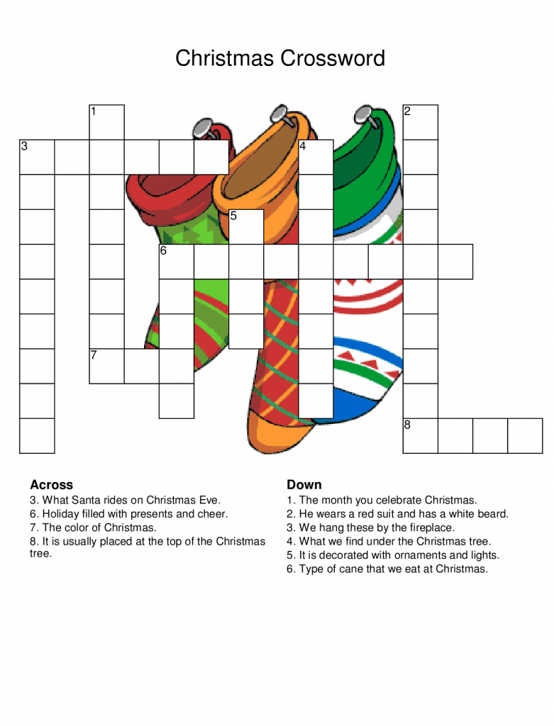 Easy Christmas Crossword Puzzles Free Printable Christmas Crossword Puzzles
