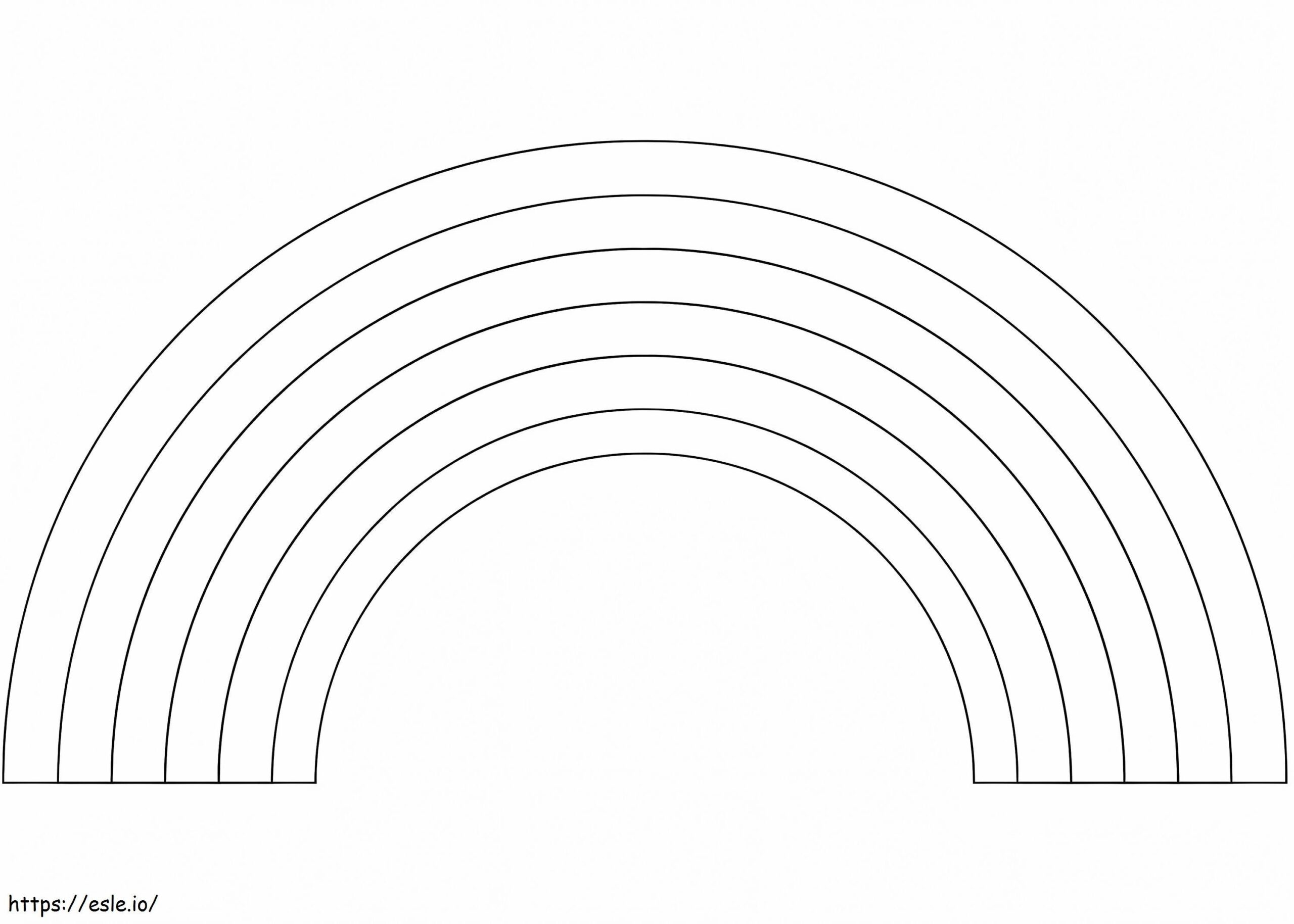 Easy Rainbow Coloring Page